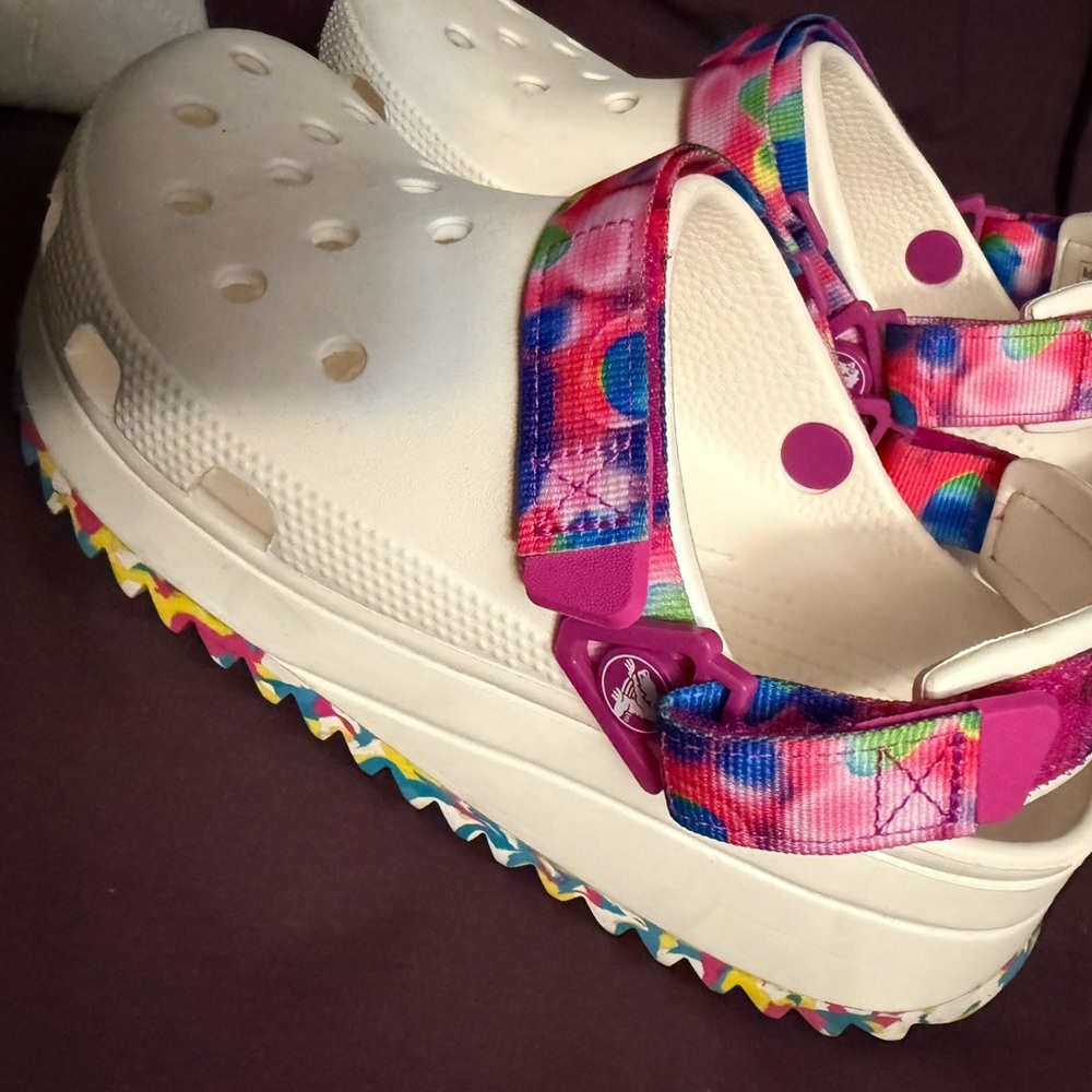 Colorful Hiker Crocs with Adjustable Straps Size